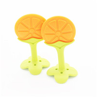 橘子牙膠,水果咬牙膠,硅膠磨牙棒定制！